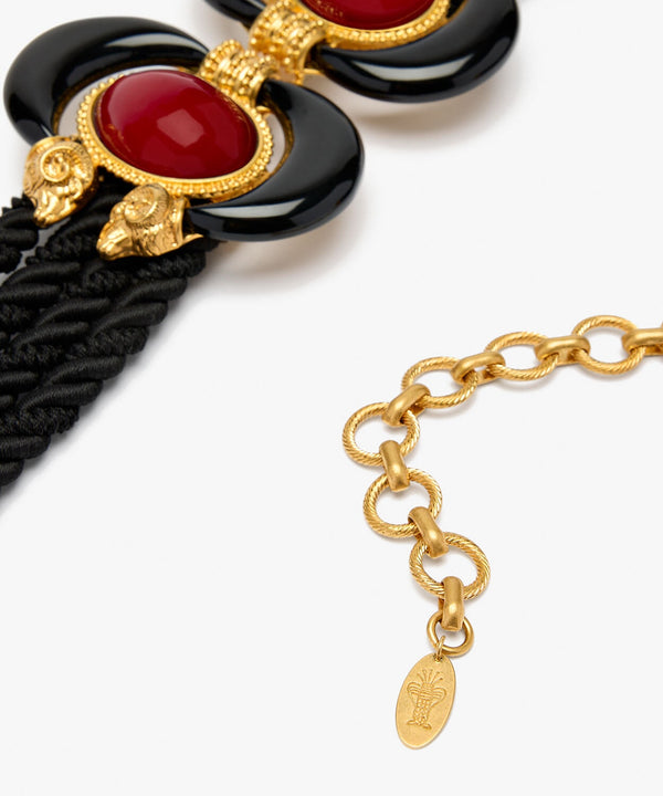 Sonia Petroff Aries Twisted Cord Belt Black