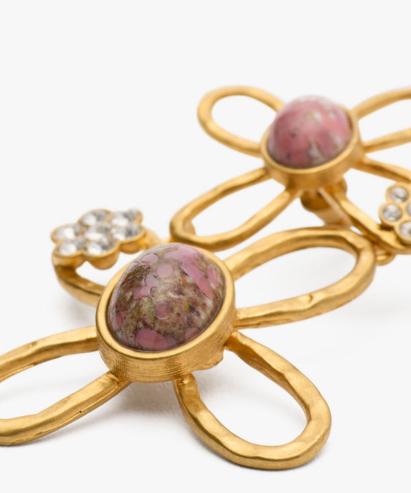 Sonia Petroff Big Blossom Earings Pink