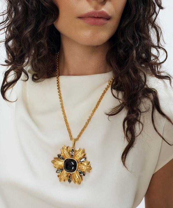 Sonia Petroff Black Lily Pendant