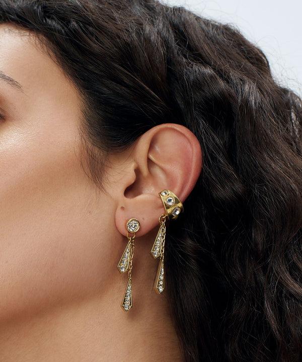 Sonia Petroff Cascata Drop Earrings Gold