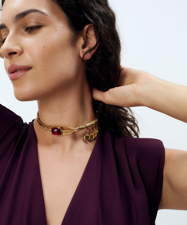 Sonia Petroff Classic Eye Choker Ruby