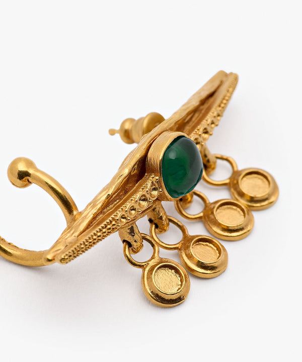 Sonia Petroff Classic Eye Earrings Green