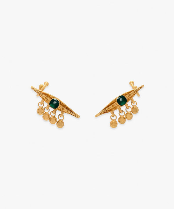 sonia petroff Classic Eye Earrings Green