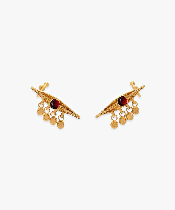sonia petroff Classic Eye Earrings Red