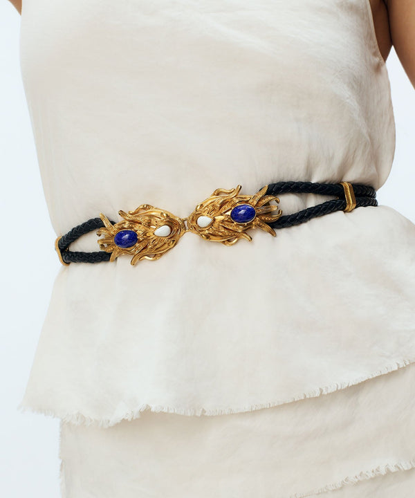 Sonia Petroff Dragonfish Belt Black