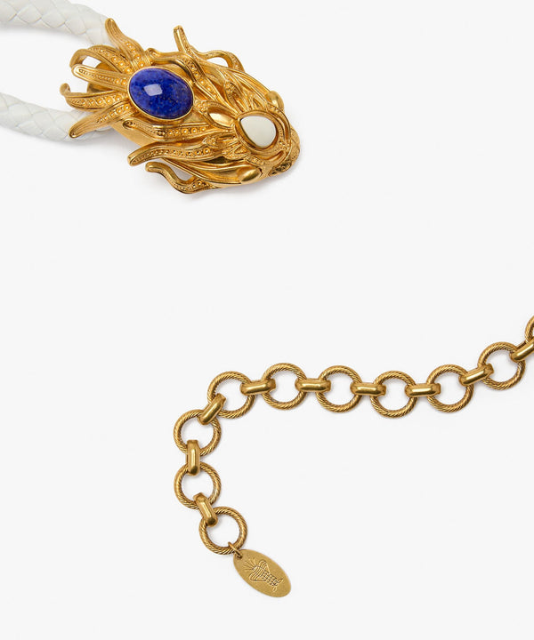 Sonia Petroff Dragonfish Belt White