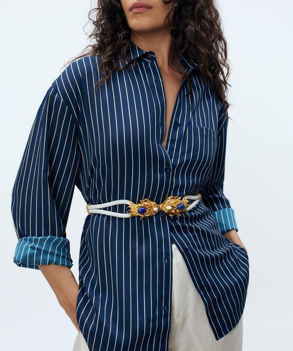 Sonia Petroff Dragonfish Belt White