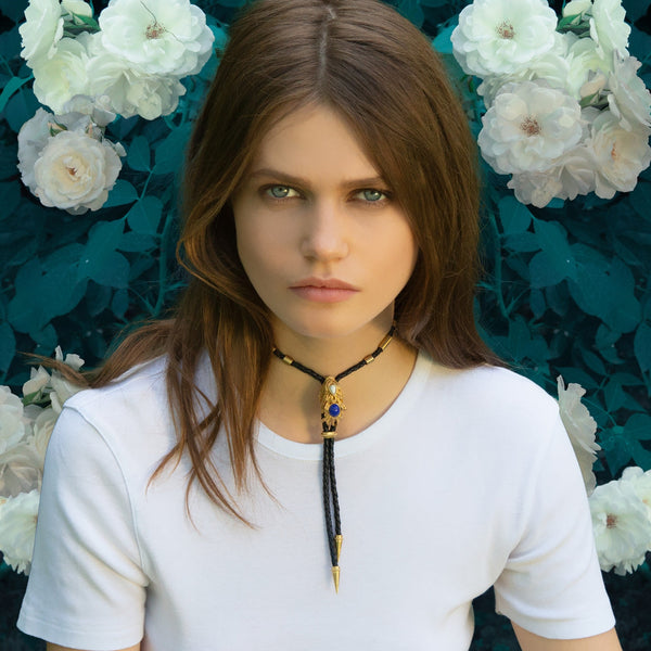 Sonia Petroff Dragonfish Necklace Black