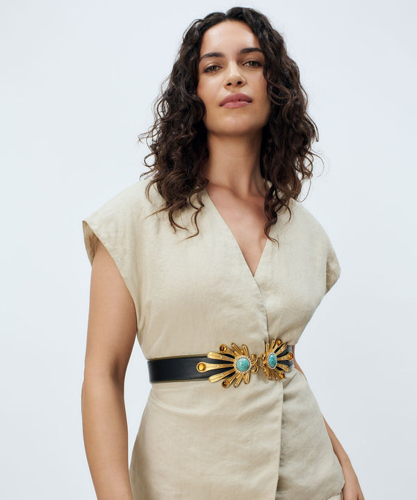 Sonia Petroff Kiss Fish Belt Black