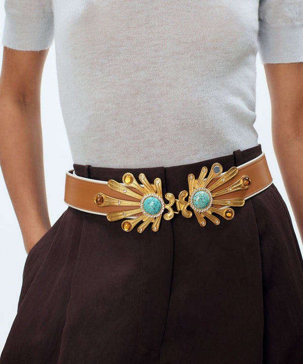 Sonia Petroff Kiss Fish Belt Brown