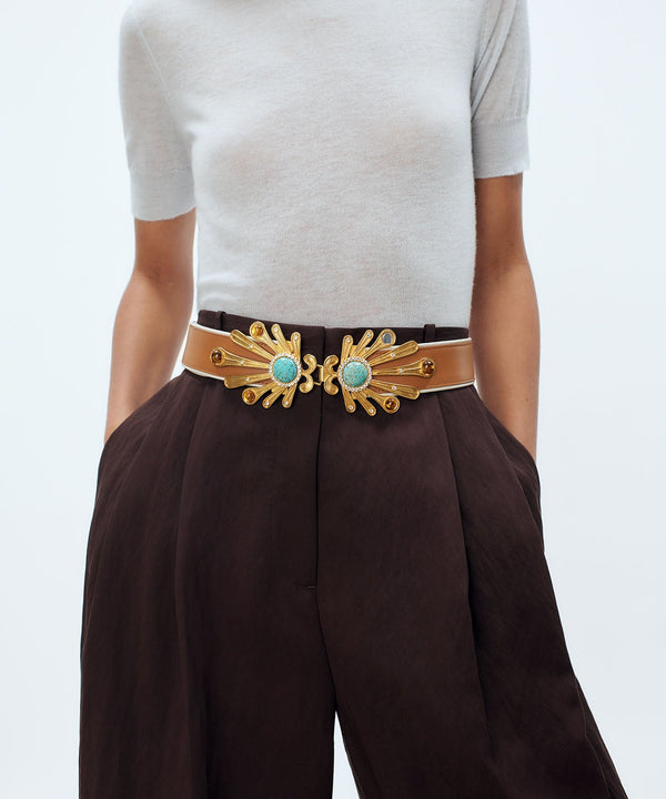 Sonia Petroff Kiss Fish Belt Brown