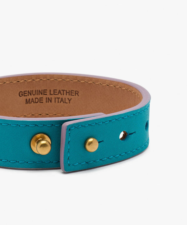 Sonia Petroff Lobster Leather Bracelet Blue