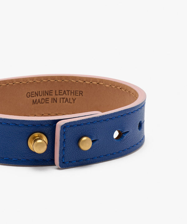 Sonia Petroff Lobster Leather Bracelet Blue