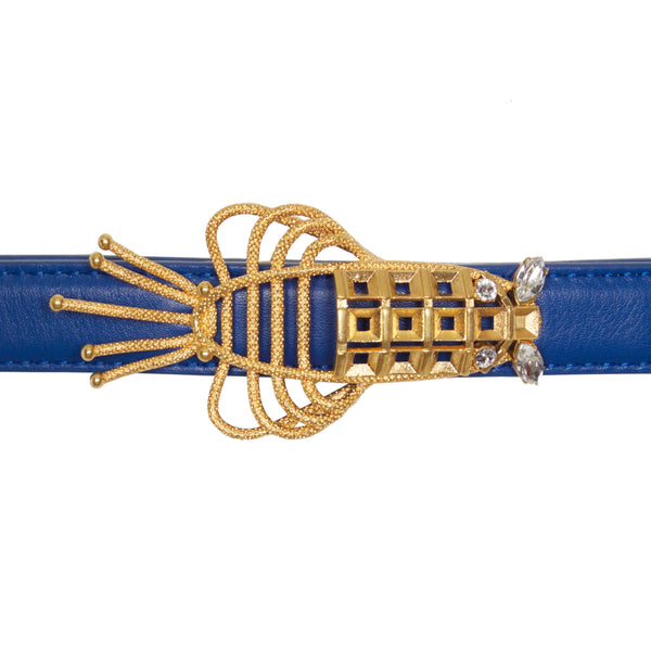 Sonia Petroff Lobster Narrow Belt Blue