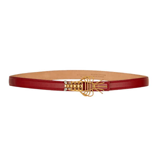 sonia petroff Lobster Narrow Belt Red