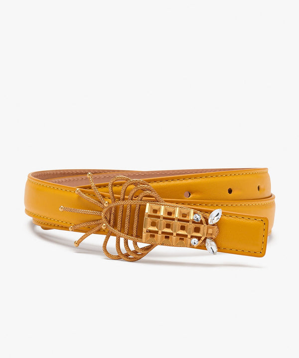 Sonia Petroff Lobster Narrow Belt Yellow