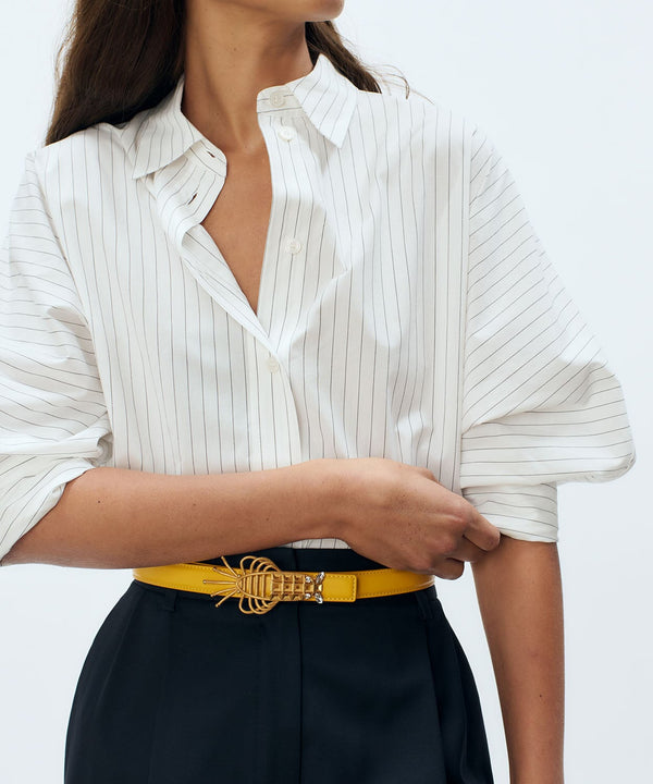 Sonia Petroff Lobster Narrow Belt Yellow