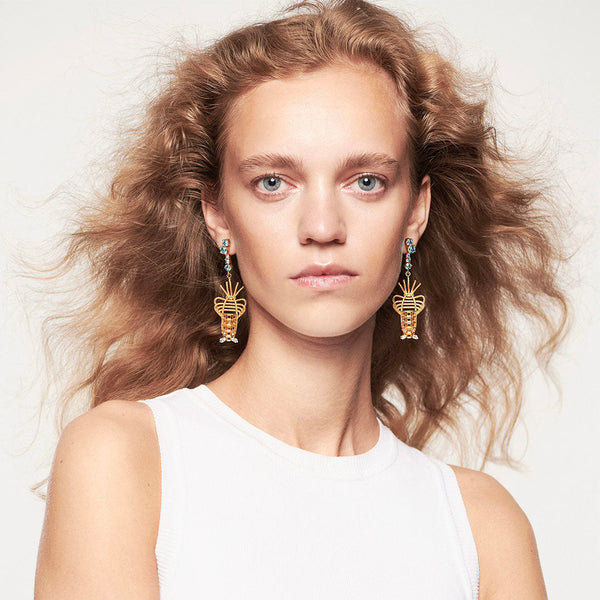 Sonia Petroff Lobster Pierced Earrings