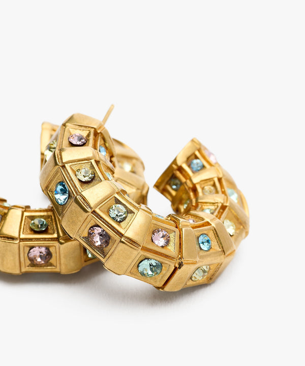 Sonia Petroff Lobster Vibe Earrings Gold Multi