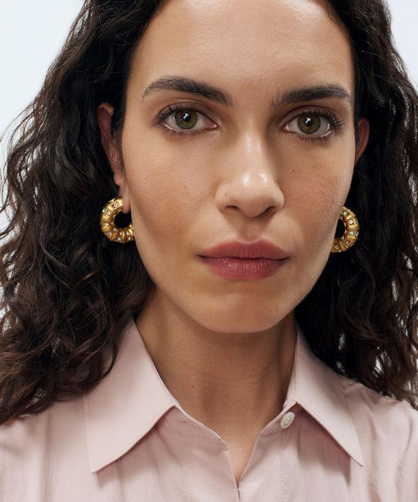 Sonia Petroff Lobster Vibe Earrings Gold Multi