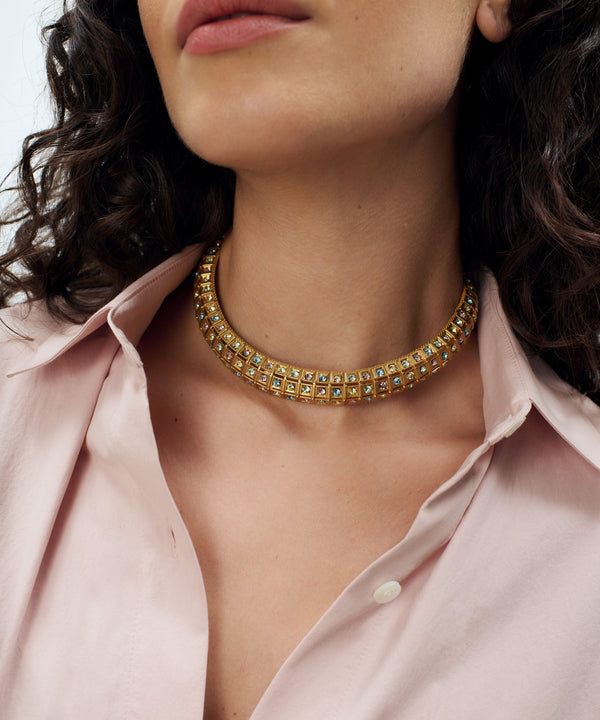 Sonia Petroff Lobster Vibe Necklace Gold Multi