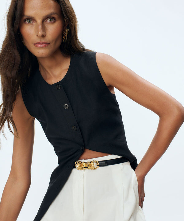 Sonia Petroff Moonflower Narrow Belt