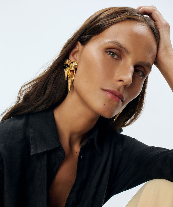 Sonia Petroff Parrot Earrings