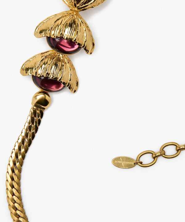 Sonia Petroff Retro Flower Chain Belt