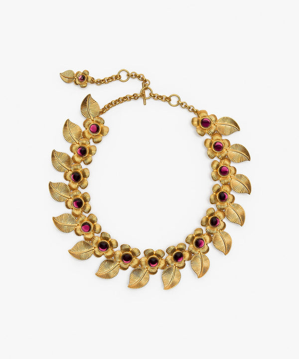 sonia petroff Retro Flower Necklace Purple