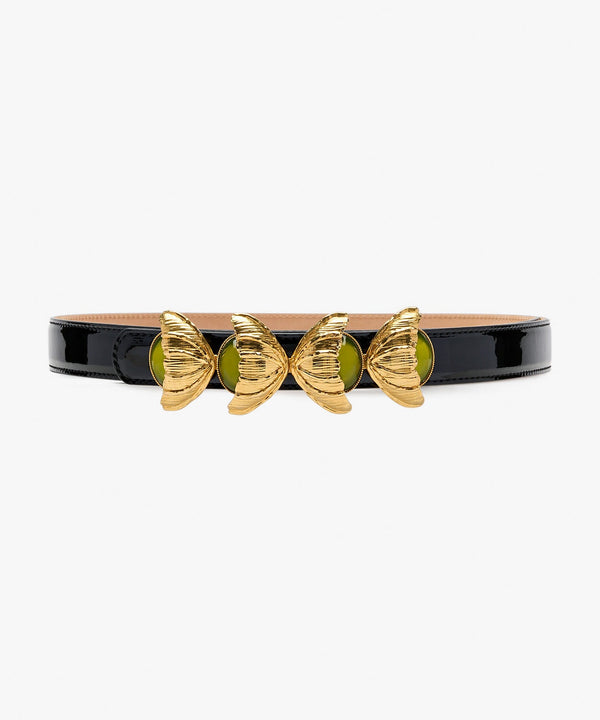 sonia petroff Retro Flower Patent Belt
