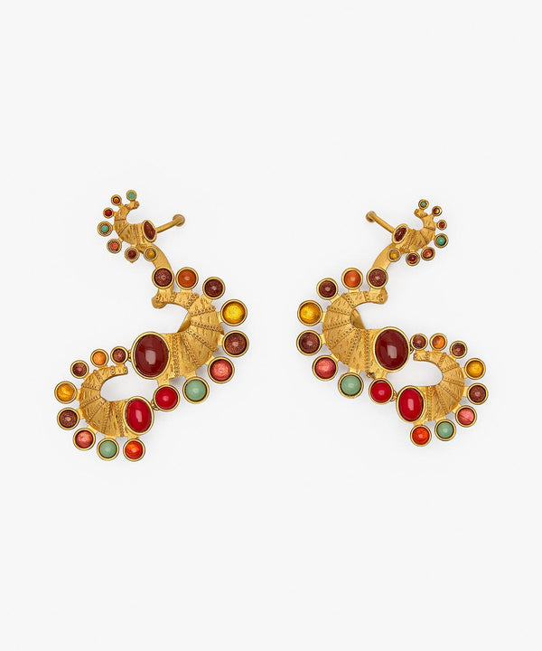 sonia petroff Seahorse Short Earrings