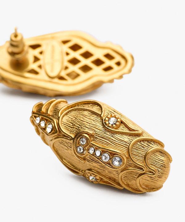 Sonia Petroff Serpente Earrings Pierced Gold