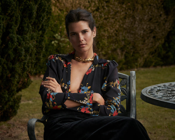 Sonia Petroff Serpente Necklace Silver