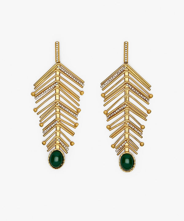 sonia petroff Shela Earrings Green