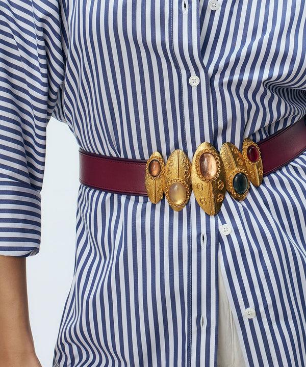 Sonia Petroff Shield Leather Belt