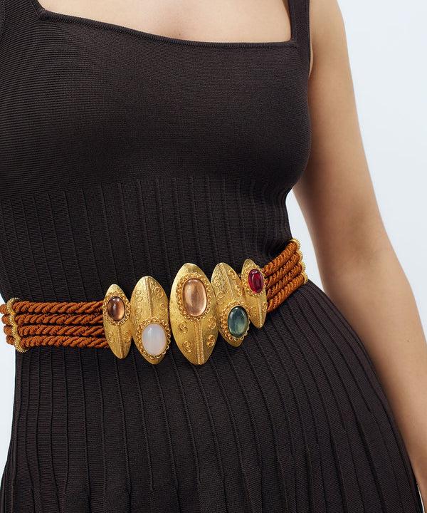 Sonia Petroff Shield Twisted Cord Belt