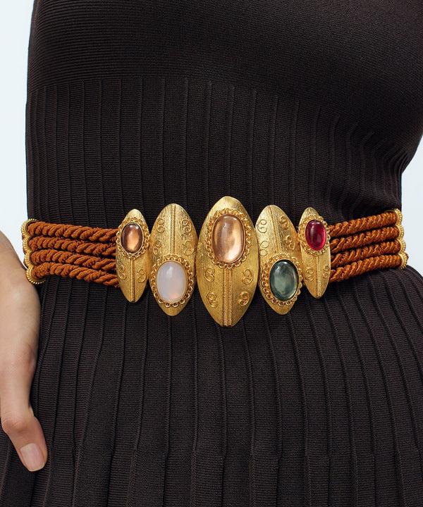Sonia Petroff Shield Twisted Cord Belt