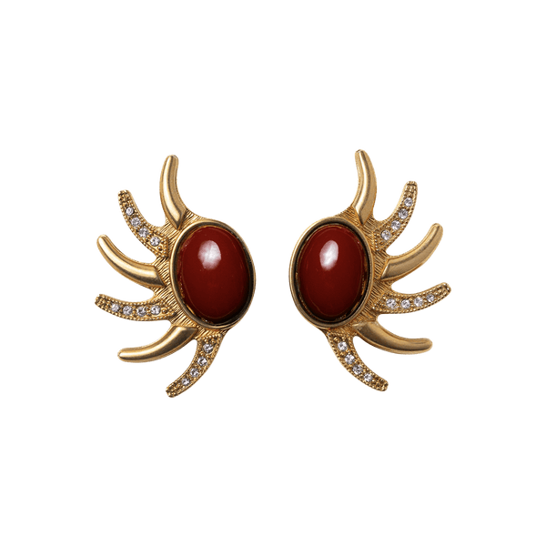 sonia petroff Sun Half Earrings Red