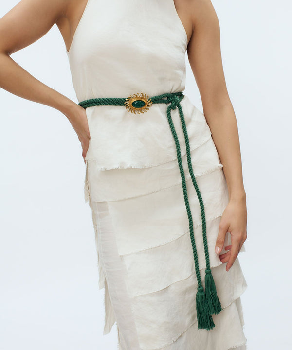 Sonia Petroff Sun Rope Belt Green