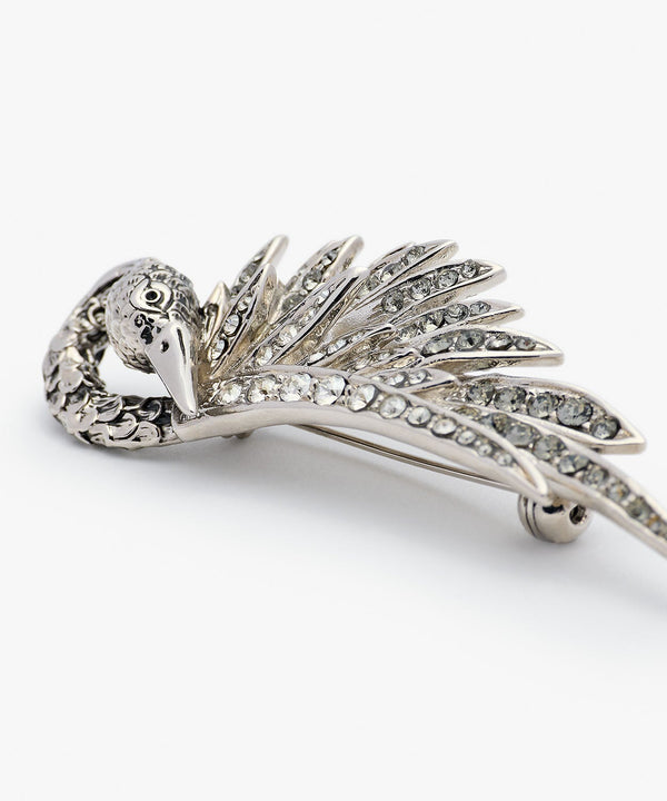 Sonia Petroff Swan Brooch Silver