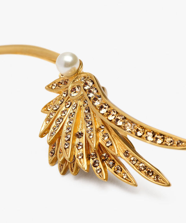 Sonia Petroff Swan Earrings Gold