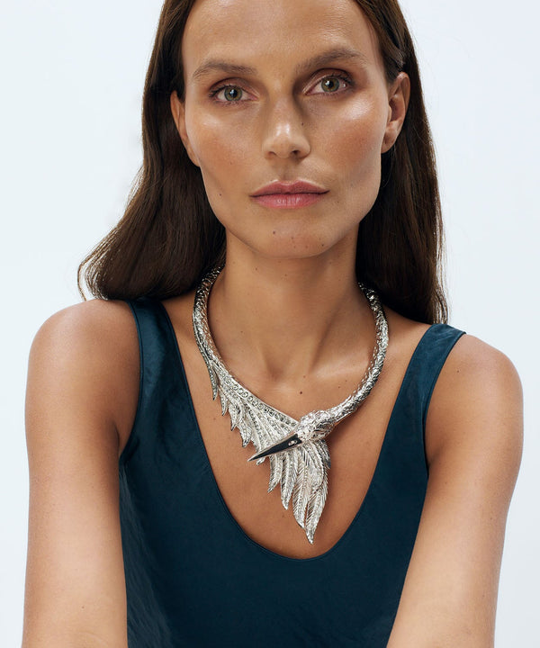 Sonia Petroff Swan Necklace