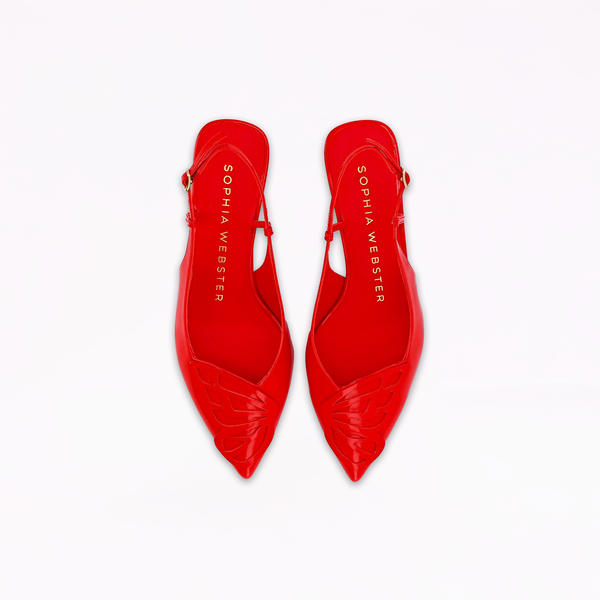 Sophia Webster Butterfly Low Slingback Big Apple Red