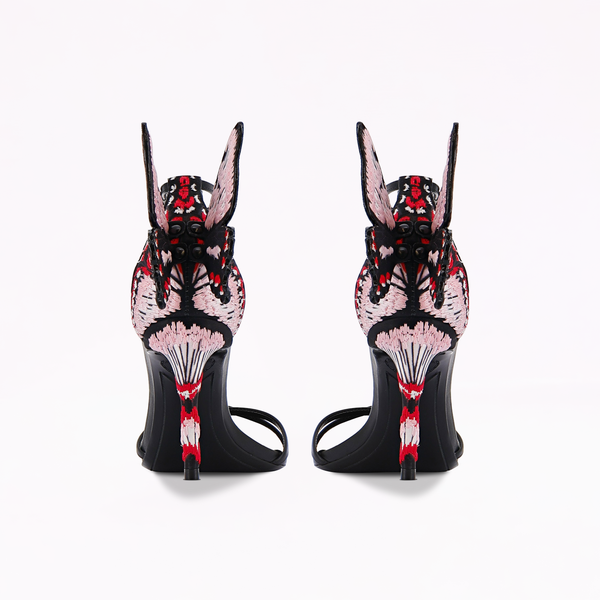 Sophia Webster Chiara Embroidery Mid Sandal Common Rose