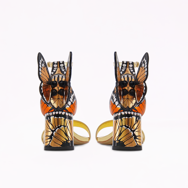 Sophia Webster Chiara Mid Block Sandal Golden Monarch