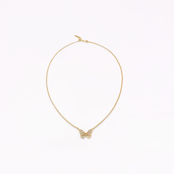 Sophia Webster Mariposa 18K Gold Pendant Necklace Gold