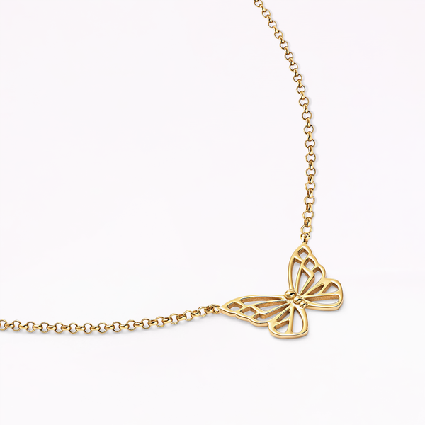 Sophia Webster Mariposa 18K Gold Pendant Necklace Gold