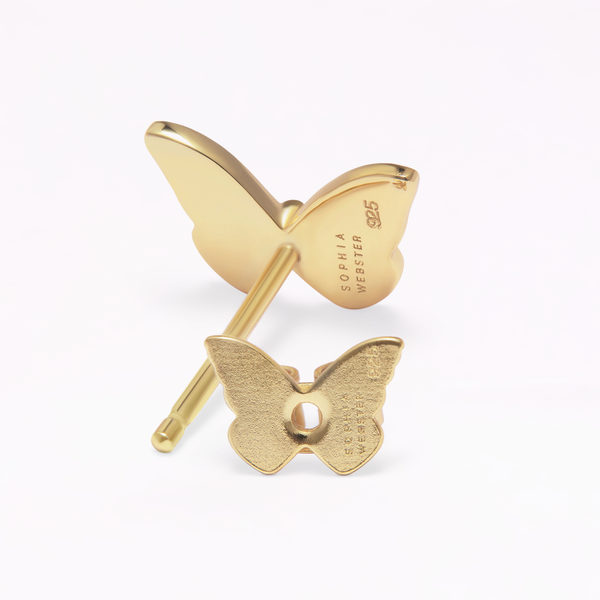 Sophia Webster Mariposa 18K Gold Stud Earrings Gold