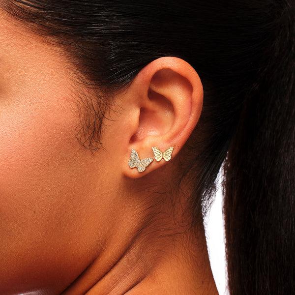 Sophia Webster Mariposa 18K Gold Stud Earrings Gold