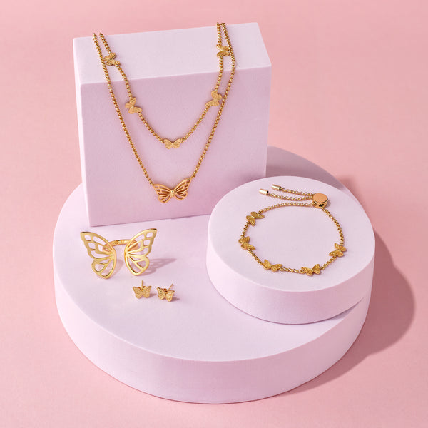 Sophia Webster Mariposa 18K Gold Stud Earrings Gold